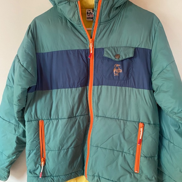 Chums Women's Color Block hooded puffer jacket size Medium - Picture 6 of 8